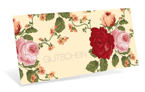 Gutscheinkarte Classic "vintage rose"