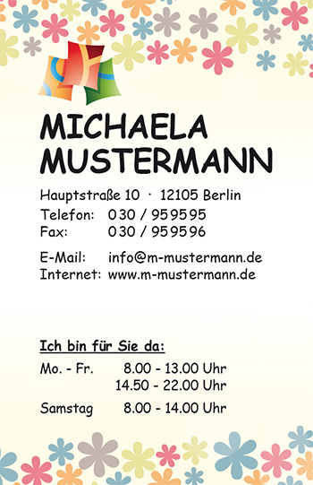 1212010315 Visitenkarte "70er" Visitenkarte "70er"