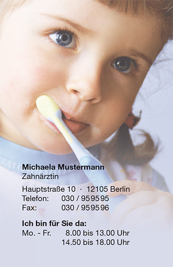 1212010134 Visitenkarte "gesundes Kind" Visitenkarte "gesundes Kind"