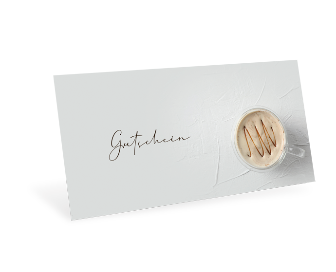 1208010394 Gutscheinkarte Classic "Coffee Cup" individuell Gutscheinkarte Classic "Coffee Cup" individuell