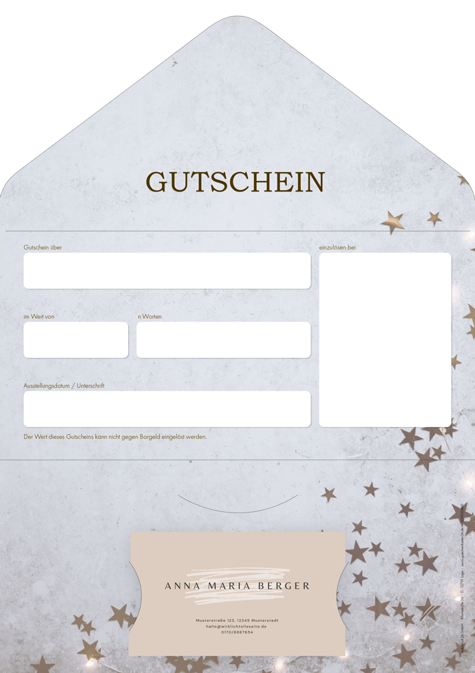 Gutscheinkarte Classic "Christmas Dinner" individuell Gutscheinkarte Classic "Christmas Dinner" individuell