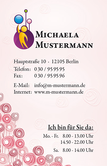 1212010309 Visitenkarte "Blumenbeet" Visitenkarte "Blumenbeet"