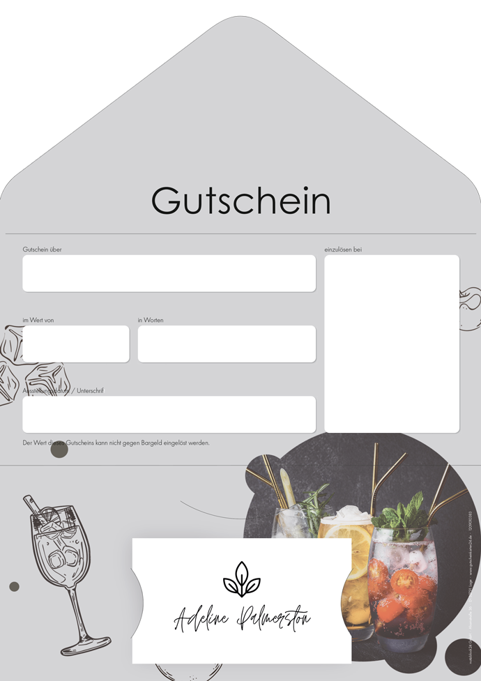 Gutscheinkarte Classic "Cocktails" individuell Gutscheinkarte Classic "Cocktails" individuell