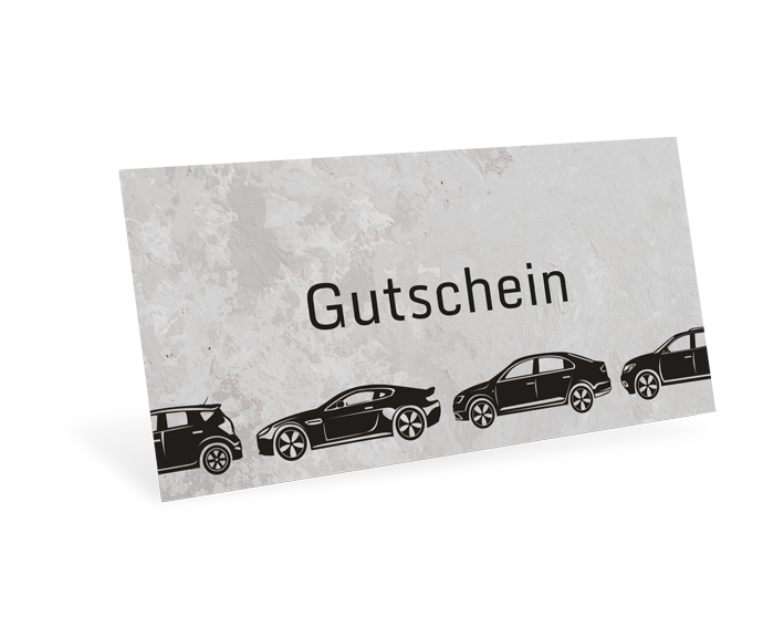1208010387 Gutscheinkarte Classic "Cars" individuell Gutscheinkarte Classic "Cars" individuell