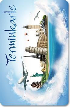 1204010265 Terminkarte "World Trip" Terminkarte "World Trip"