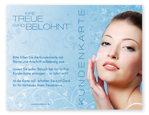 1206010114 Kundenkarte "junge Haut" Kundenkarte "junge Haut"