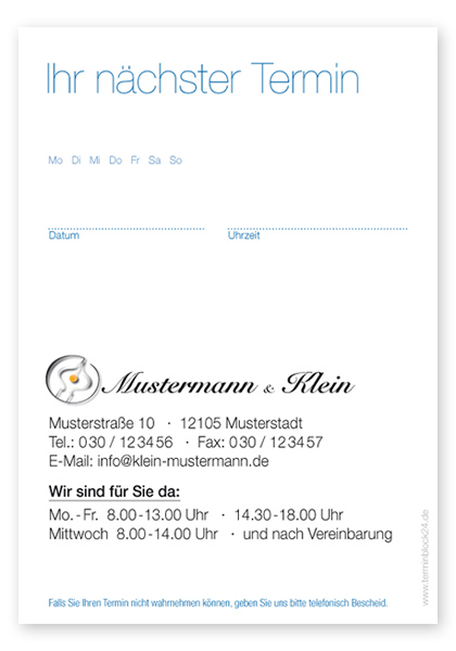 Terminzettel "Light Classic" Terminzettel "Light Classic"