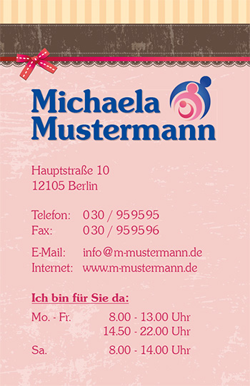 1212010332 Visitenkarte "Muffins" Visitenkarte "Muffins"