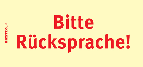 1301010159 BIZSTIX® Business Haftnotizen "Bitte Rücksprache!" BIZSTIX® Business Haftnotizen "Bitte Rücksprache!"