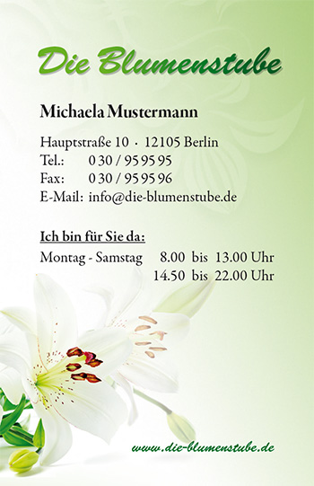 1212010221 Visitenkarte "Frühjahr" Visitenkarte "Frühjahr"