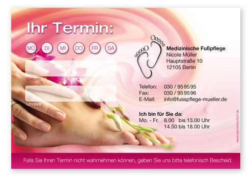 1214010135 Terminzettel "Streicheleinheiten" - 1 Termin mit Wochentagen Terminzettel "Streicheleinheiten" - 1 Termin mit Wochentagen