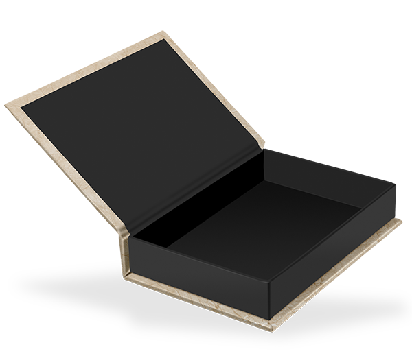 Klappschachtel 11 x 16 cm, mit Bildausschnitt, Innenschachtel schwarz Klappschachtel 11 x 16 cm, mit Bildausschnitt, Innenschachtel schwarz