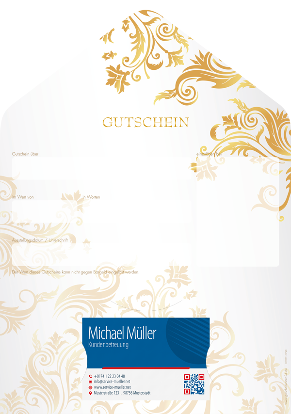 Gutscheinkarte Classic "brown ornament" Gutscheinkarte Classic "brown ornament"