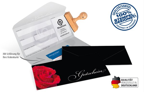 Gutscheinkarte Classic "einsame Rose"