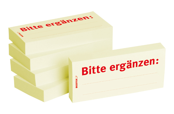 BIZSTIX® Business Haftnotizen "Bitte ergänzen" BIZSTIX® Business Haftnotizen "Bitte ergänzen"