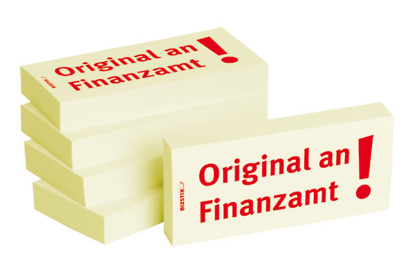 BIZSTIX® Business Haftnotizen "Original an Finanzamt"