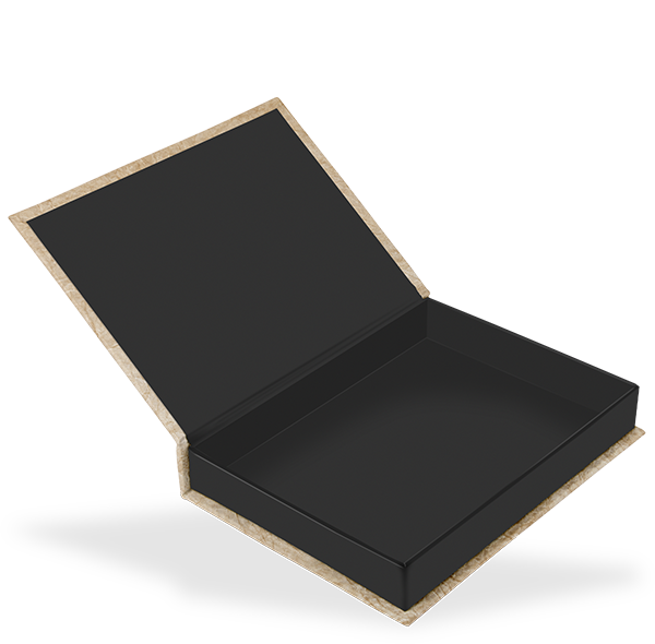 Klappschachtel 14 x 19 cm, mit Bildausschnitt, Innenschachtel schwarz Klappschachtel 14 x 19 cm, mit Bildausschnitt, Innenschachtel schwarz