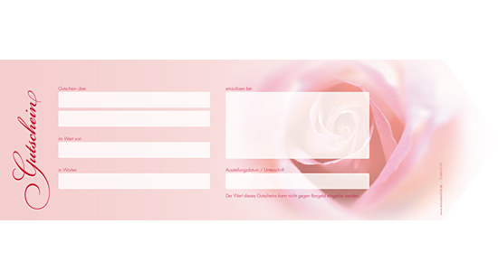 Gutschein-Klappkarten "duftende Rose"