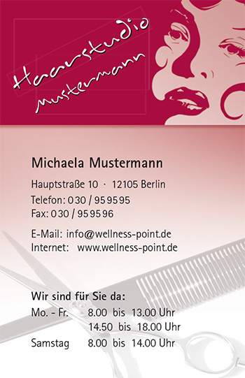 1212010122 Visitenkarte "Popart" Visitenkarte "Popart"