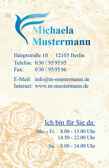 Visitenkarte "bird stamp" Visitenkarte "bird stamp"