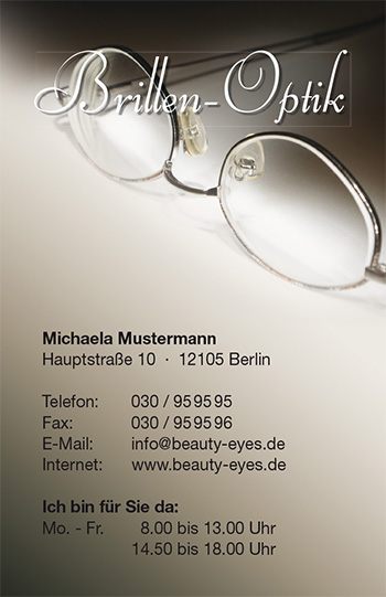 1212010131 Visitenkarte "Durchblick behalten" Visitenkarte "Durchblick behalten"