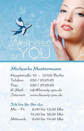 1212010114 Visitenkarte "junge Haut" Visitenkarte "junge Haut"