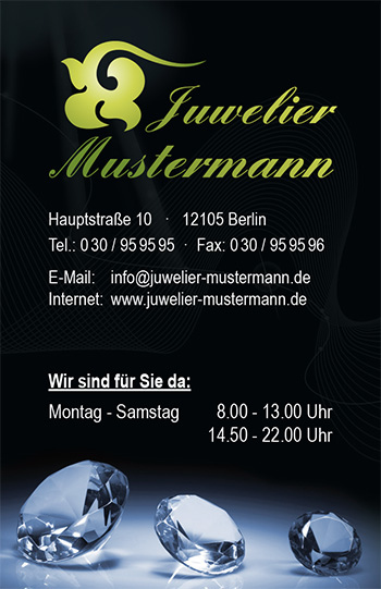 1212010234 Visitenkarte "magic" Visitenkarte "magic"