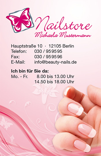 1212010101 Visitenkarte "french nails" Visitenkarte "french nails"