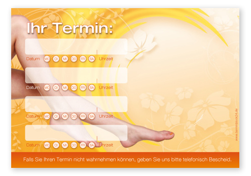 Terminzettel "happy feet" - 4 Termine mit Wochentagen Terminzettel "happy feet" - 4 Termine mit Wochentagen