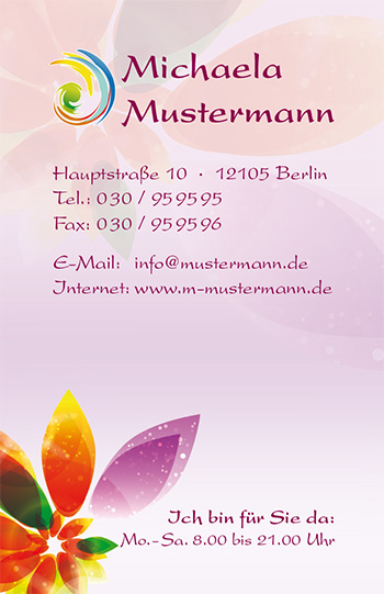 1212010289 Visitenkarte "white style" Visitenkarte "white style"