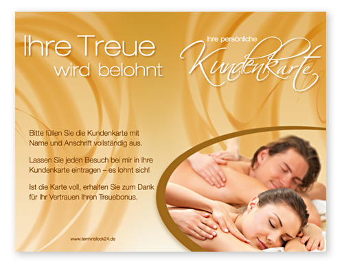 1206010164 Kundenkarte "Spa" Kundenkarte "Spa"