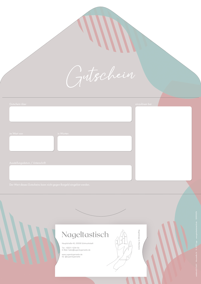 Gutscheinkarte Classic "Sweet Nails" individuell Gutscheinkarte Classic "Sweet Nails" individuell