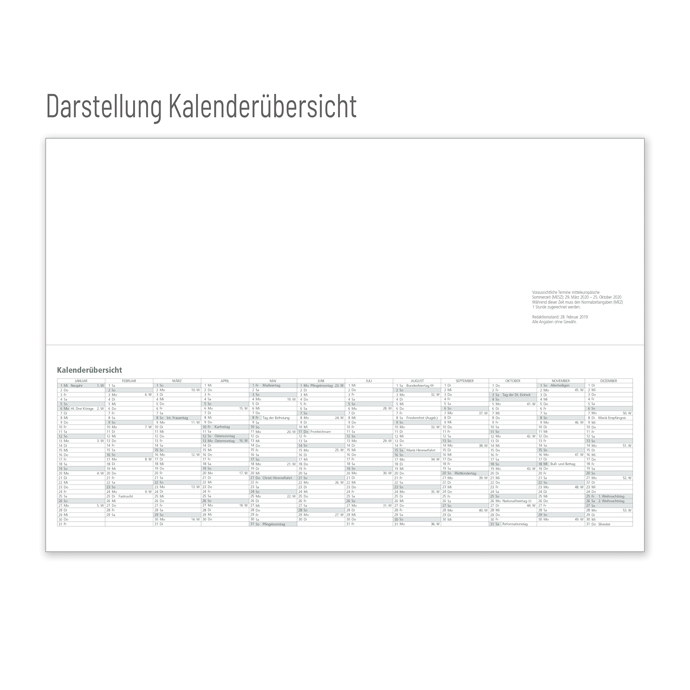 Tischquerkalender Business-Standard Softcover Tischquerkalender Business-Standard Softcover