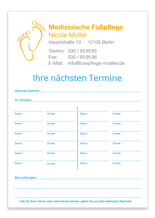 1239010102 Terminzettel Double Easy blue Terminzettel Double Easy blue