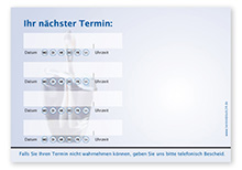 1215010427 Terminzettel "teeth" - 4 Termine mit Wochentagen Terminzettel "teeth" - 4 Termine mit Wochentagen
