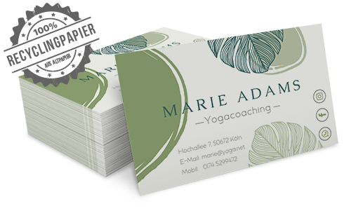 1212214009 Recyclingvisitenkarte Querformat Recyclingvisitenkarte Querformat