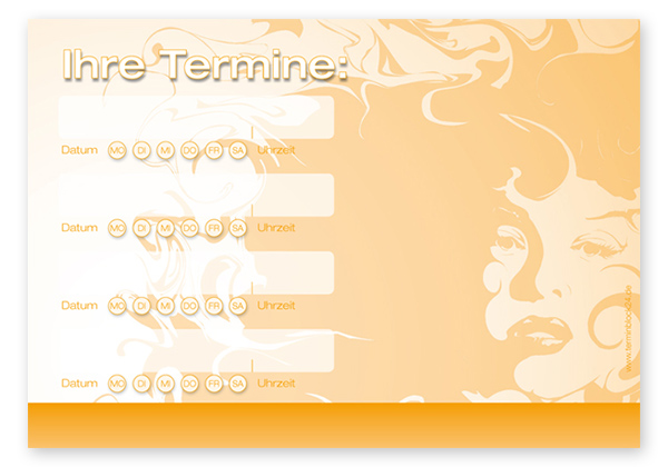 Terminzettel "Fire" - 4 Termine mit Wochentagen Terminzettel "Fire" - 4 Termine mit Wochentagen
