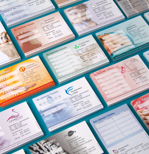 Terminzettel mit Logo gestalten Terminzettel mit Logo gestalten