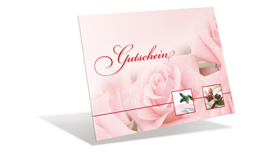 Gutschein-Klappkarten "duftende Rose"