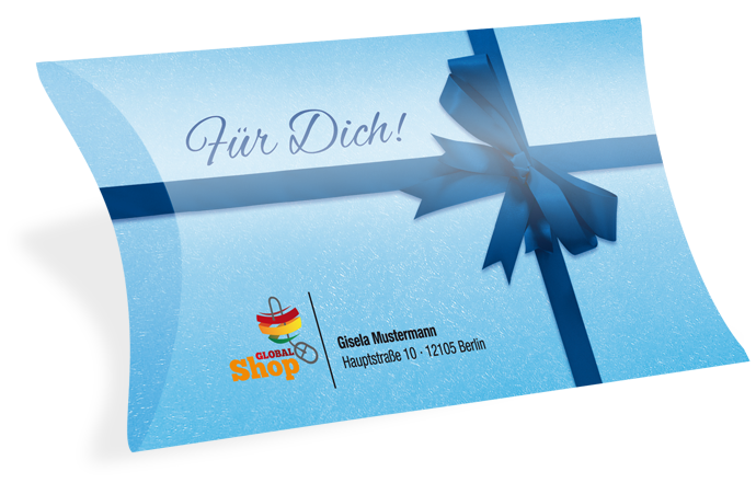 Gutscheinkarte Etui "blue Surprise" individuell Gutscheinkarte Etui "blue Surprise" individuell