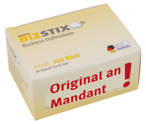 BIZSTIX® Business Haftnotizen "Original an Mandant" BIZSTIX® Business Haftnotizen "Original an Mandant"