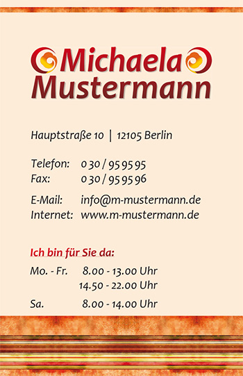 1212010338 Visitenkarte "Sonnenuntergang" Visitenkarte "Sonnenuntergang"