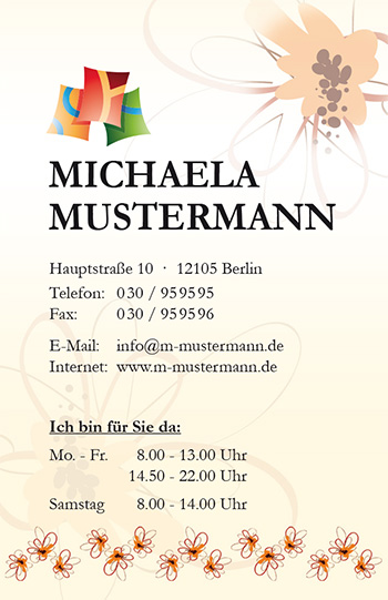 1212010319 Visitenkarte "Dreiklang" Visitenkarte "Dreiklang"