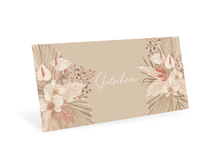 1208010368 Gutscheinkarte Classic "Dried Flowers" individuell Gutscheinkarte Classic "Dried Flowers" individuell