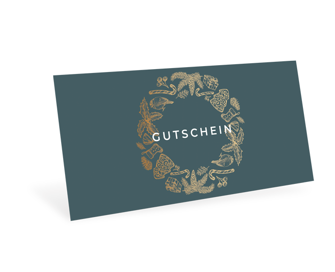 1208010401 Gutscheinkarte Classic "Weihnachtskranz" individuell Gutscheinkarte Classic "Weihnachtskranz" individuell