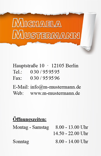 1212010281 Visitenkarte "Riss" Visitenkarte "Riss"