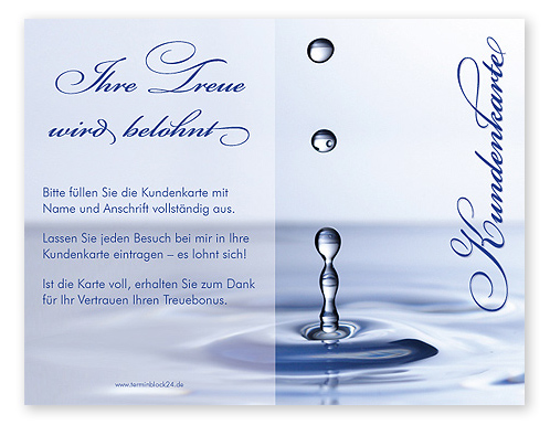 1206010127 Kundenkarte "kühler Tropfen" Kundenkarte "kühler Tropfen"