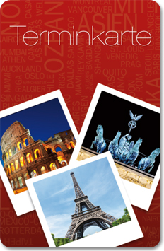 Terminkarte "Weltreise" Terminkarte "Weltreise"