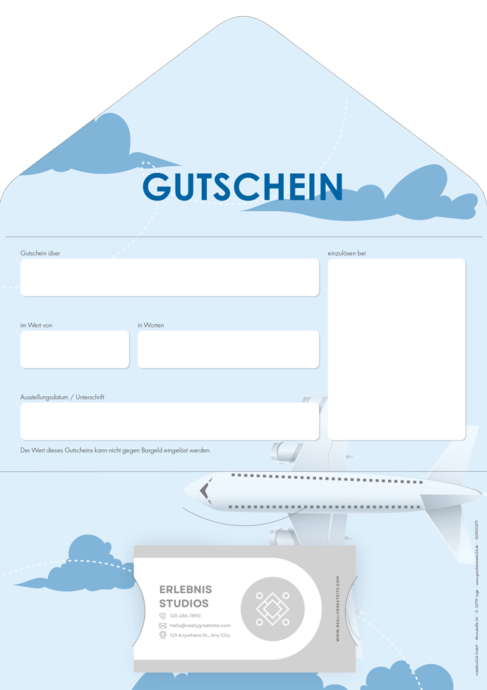 Gutscheinkarte Classic "Abflug" individuell Gutscheinkarte Classic "Abflug" individuell