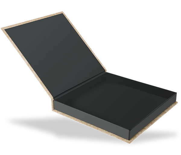 Klappschachtel 23 x 23 cm, ohne Bildausschnitt, Innenschachtel schwarz Klappschachtel 23 x 23 cm, ohne Bildausschnitt, Innenschachtel schwarz